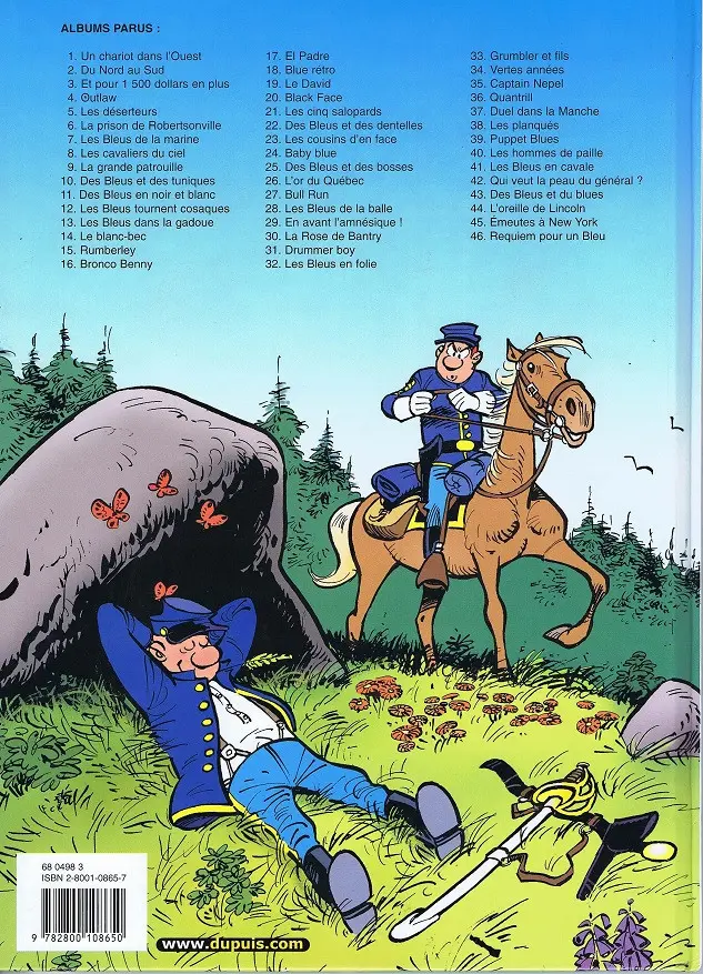 Verso de l'album Les Tuniques Bleues Tome 8 Les cavaliers du ciel