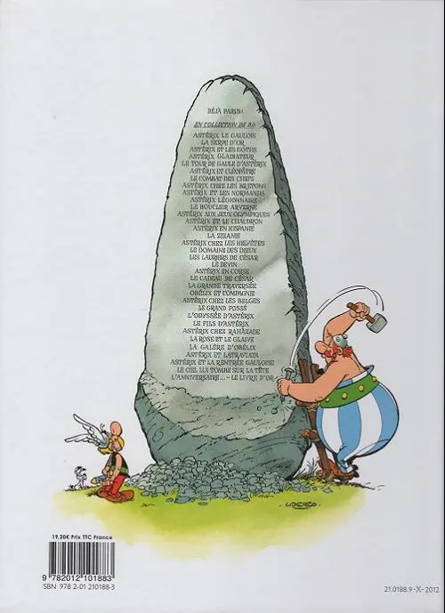 Verso de l'album Astérix Astérix chez les Bretons + Astérix et les Normands