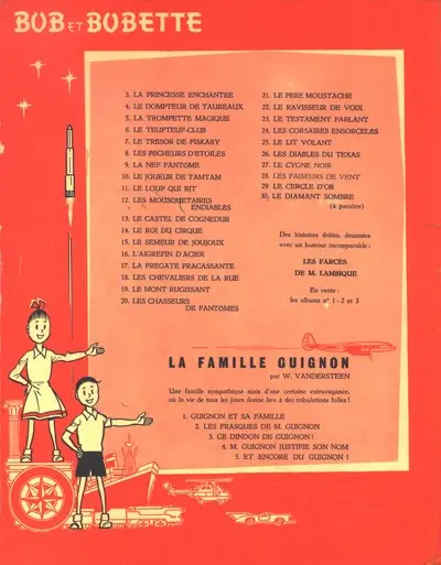 Verso de l'album Bob et Bobette Tome 29 Le Cercle d'or