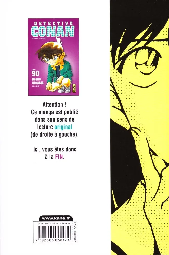 Verso de l'album Détective Conan Tome 90