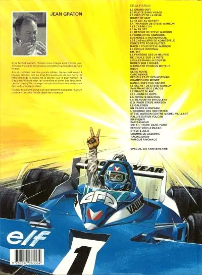 Verso de l'album Michel Vaillant Tome 47 Panique à Monaco