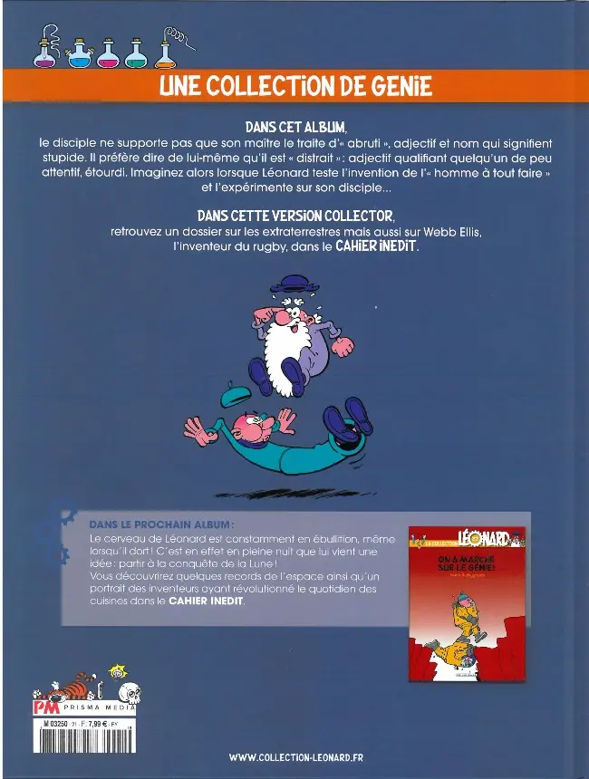 Verso de l'album La Collection Léonard Tome 21 D'où viens-tu, génie ?