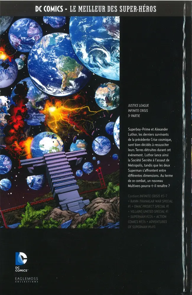 Verso de l'album DC Comics - Le Meilleur des Super-Héros Hors-série Volume 12 Justice League - Infinite Crisis - 5e Partie