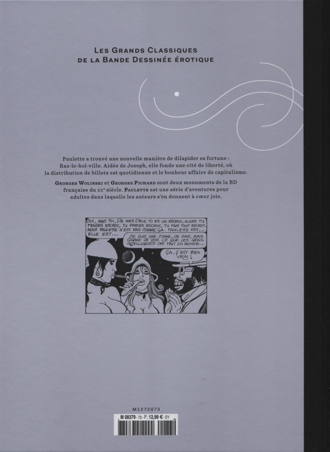 Verso de l'album Les Grands Classiques de la Bande Dessinée Érotique - La Collection Tome 73 Paulette - tome 5