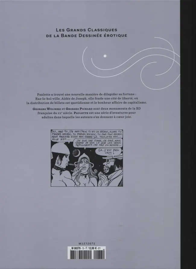 Verso de l'album Les Grands Classiques de la Bande Dessinée Érotique - La Collection Tome 73 Paulette - tome 5