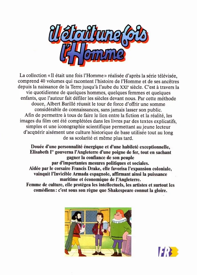 Verso de l'album Il était une fois l'homme Tome 28 L'Angleterre d'Elizabeth