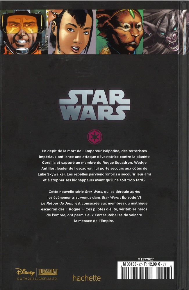 Verso de l'album Star Wars - Légendes - La Collection Tome 27 X-Wing Rogue Squadron - I. Rogue Leader