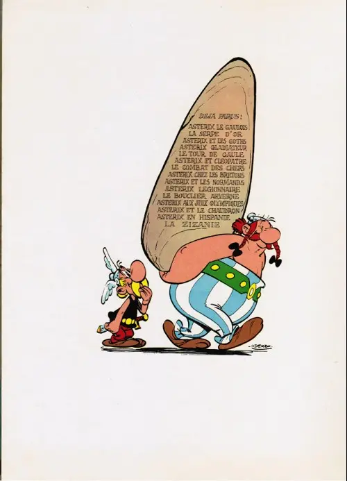 Verso de l'album Astérix Tome 5 Le tour de Gaule d'Astérix