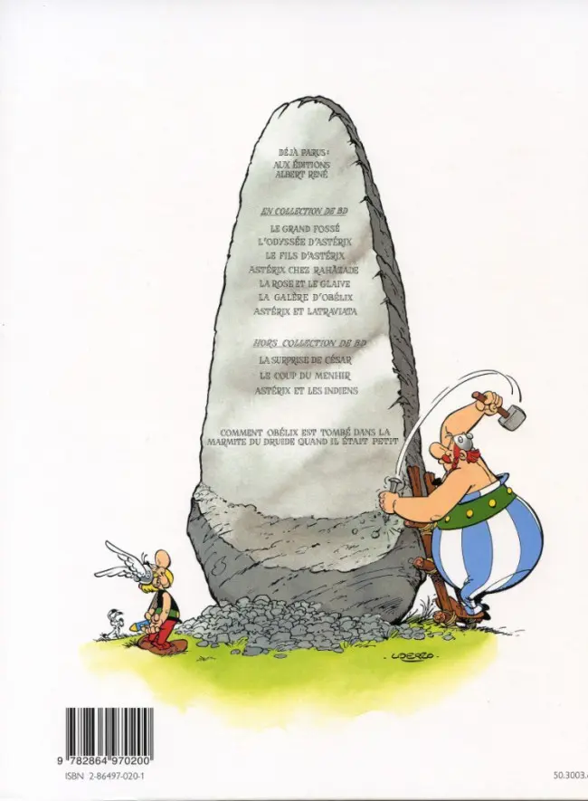 Verso de l'album Astérix Tome 28 Astérix chez Rahãzade