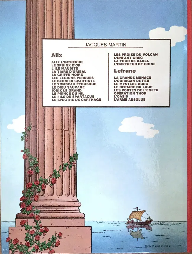 Verso de l'album Alix Tome 13 Le spectre de Carthage