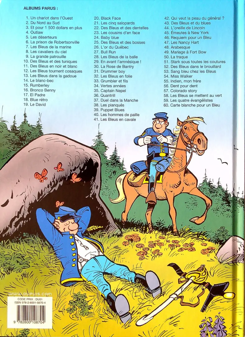 Verso de l'album Les Tuniques Bleues Tome 13 Les bleus dans la gadoue