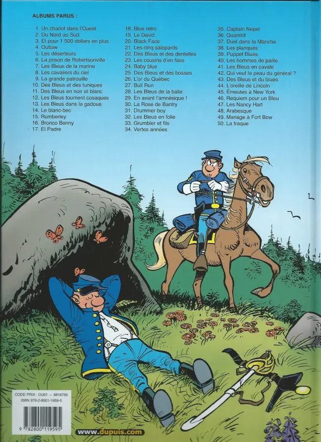 Verso de l'album Les Tuniques Bleues Tome 34 Vertes années