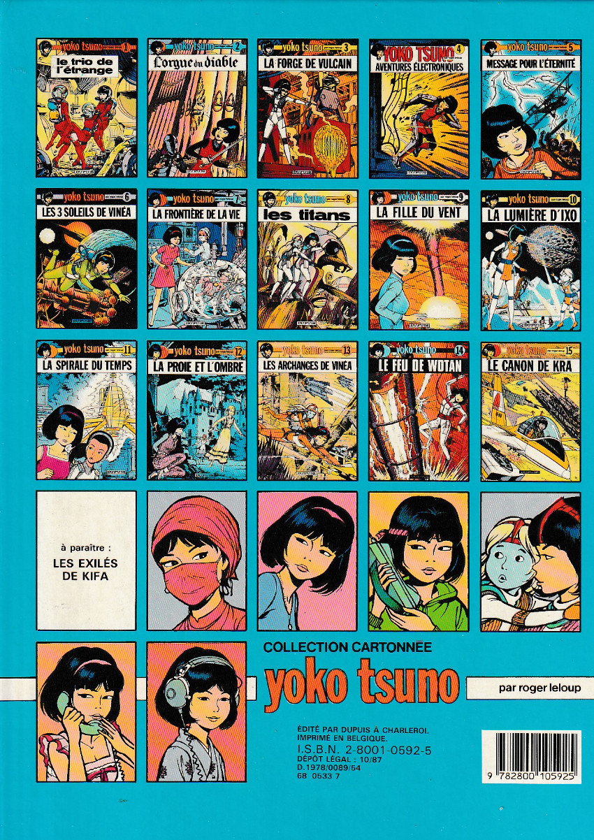 Verso de l'album Yoko Tsuno Tome 8 Les titans