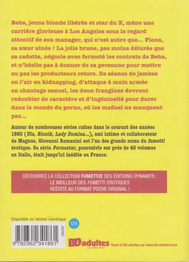 Verso de l'album Pornostar Tome 1