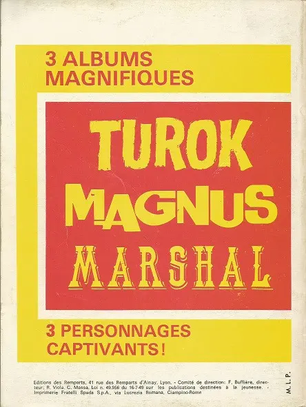 Verso de l'album Mandrake Album N° 37