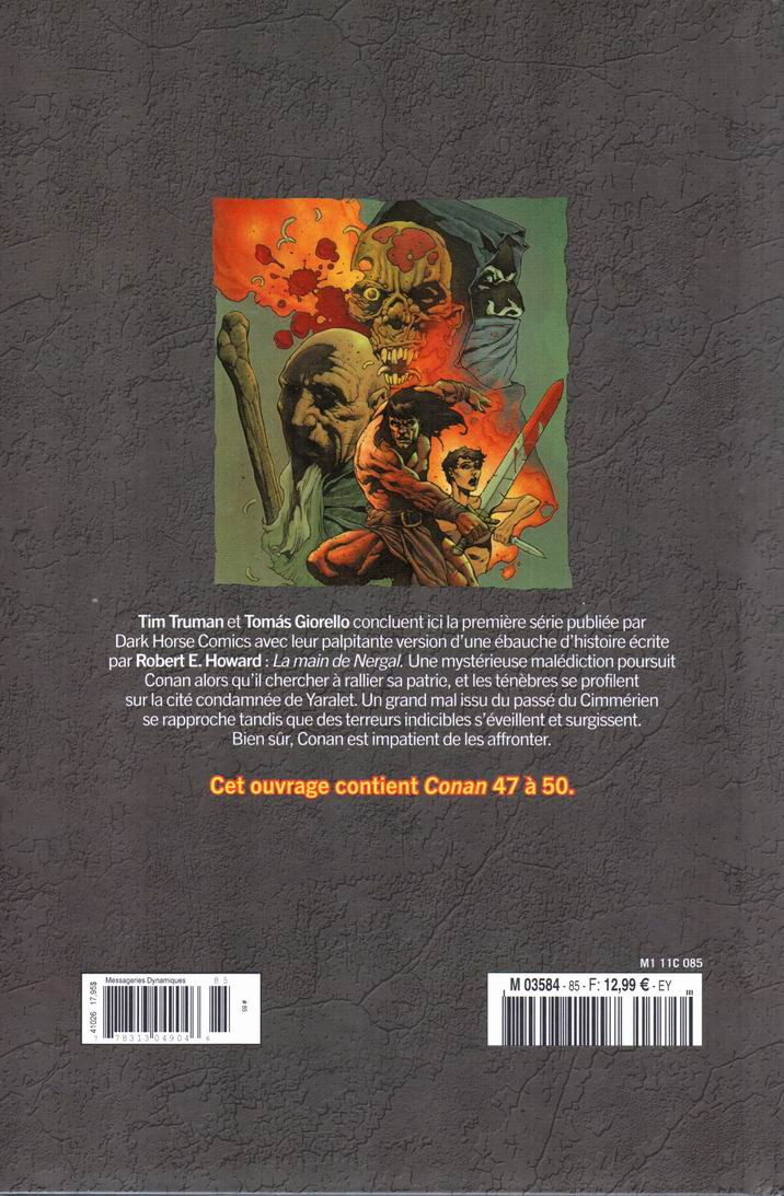 Verso de l'album The Savage Sword of Conan - La Collection Tome 85 La Main de Nergal