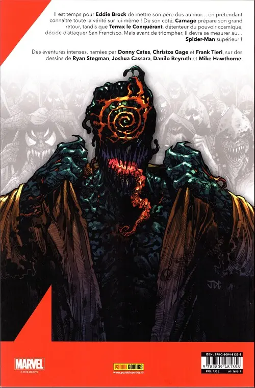 Verso de l'album Venom Volume 7 Le dieu Carnage
