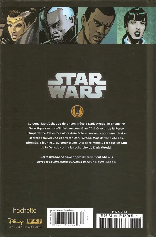 Verso de l'album Star Wars - Légendes - La Collection Tome 113 Star Wars Legacy Saison II - IV. Un Unique Empire