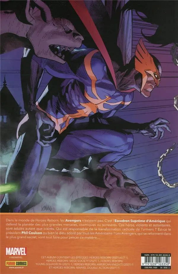 Verso de l'album Heroes Reborn Volume 2/3