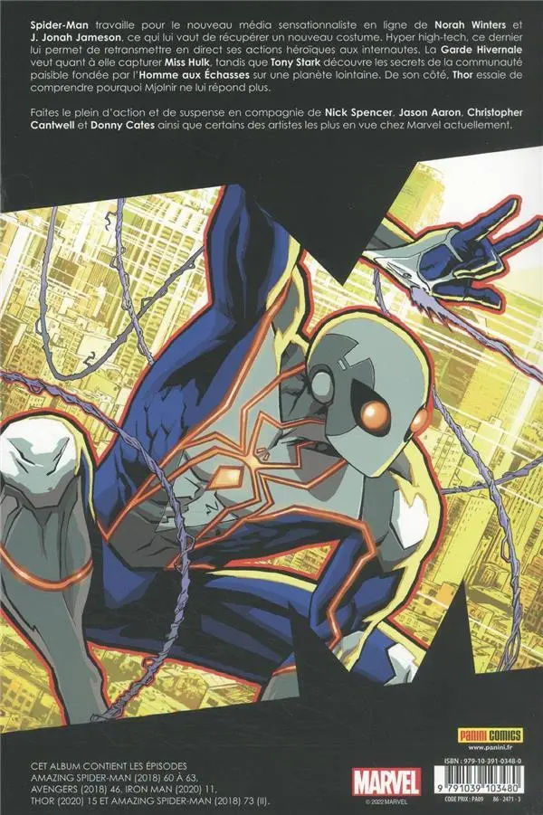 Verso de l'album Marvel Comics Tome 1