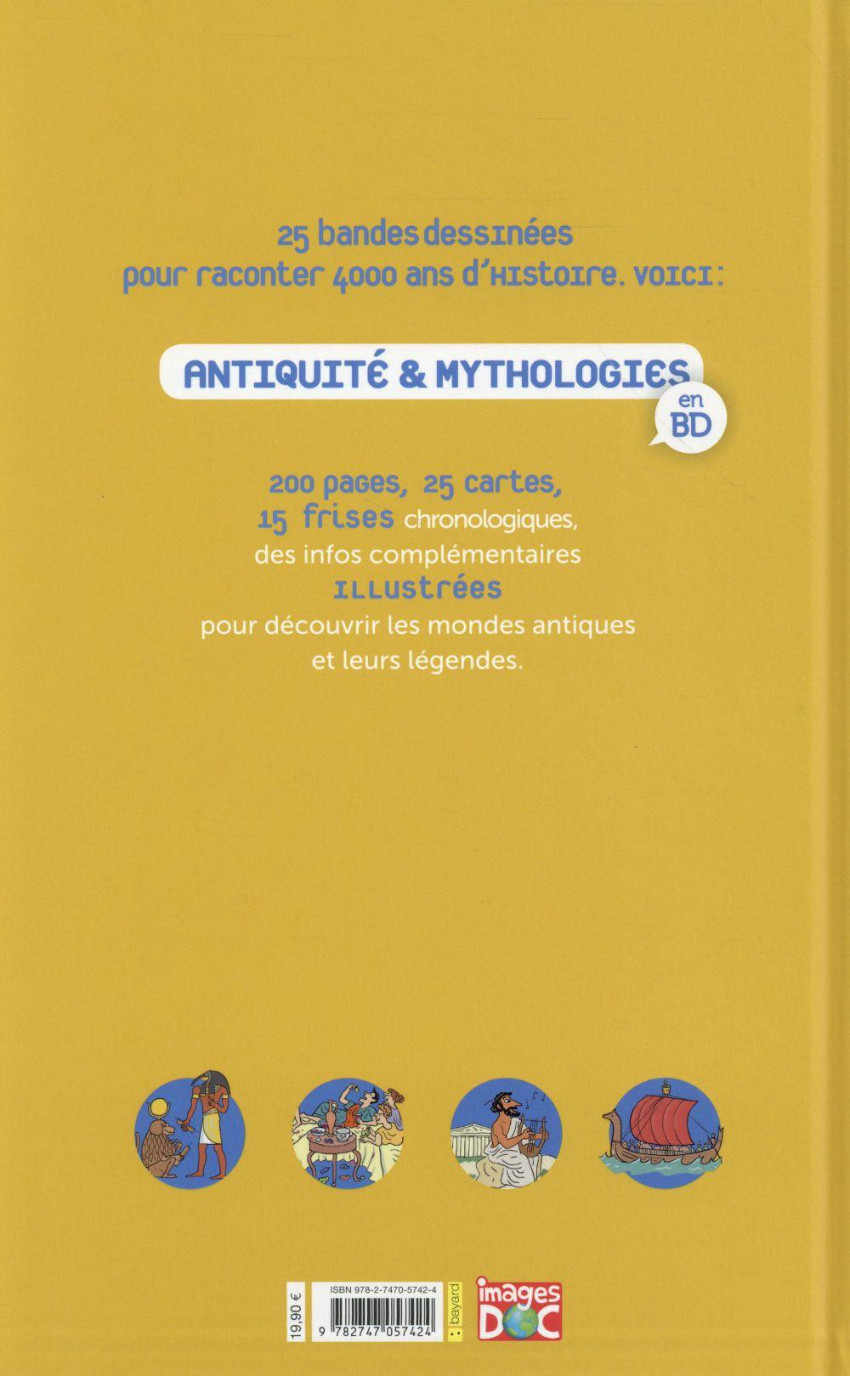 Verso de l'album Antiquité & Mythologies en BD