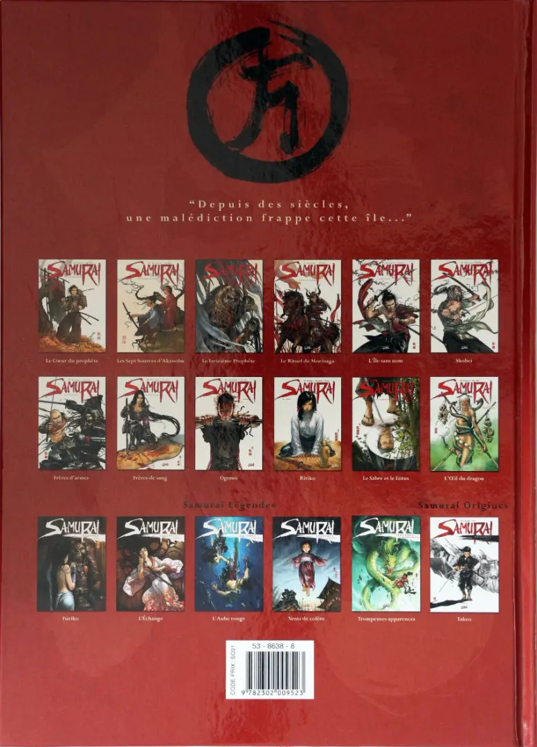 Verso de l'album Samurai Tome 5 L'Île sans nom
