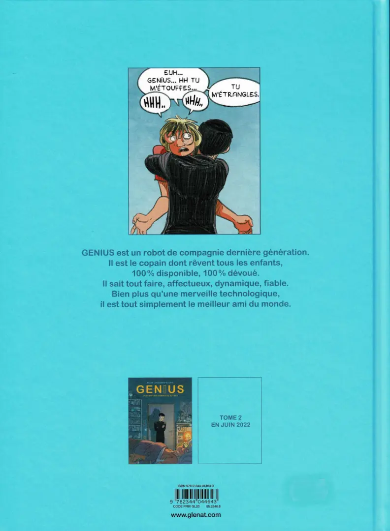 Verso de l'album GENIUS Tome 1 Un robot pas comme les autres