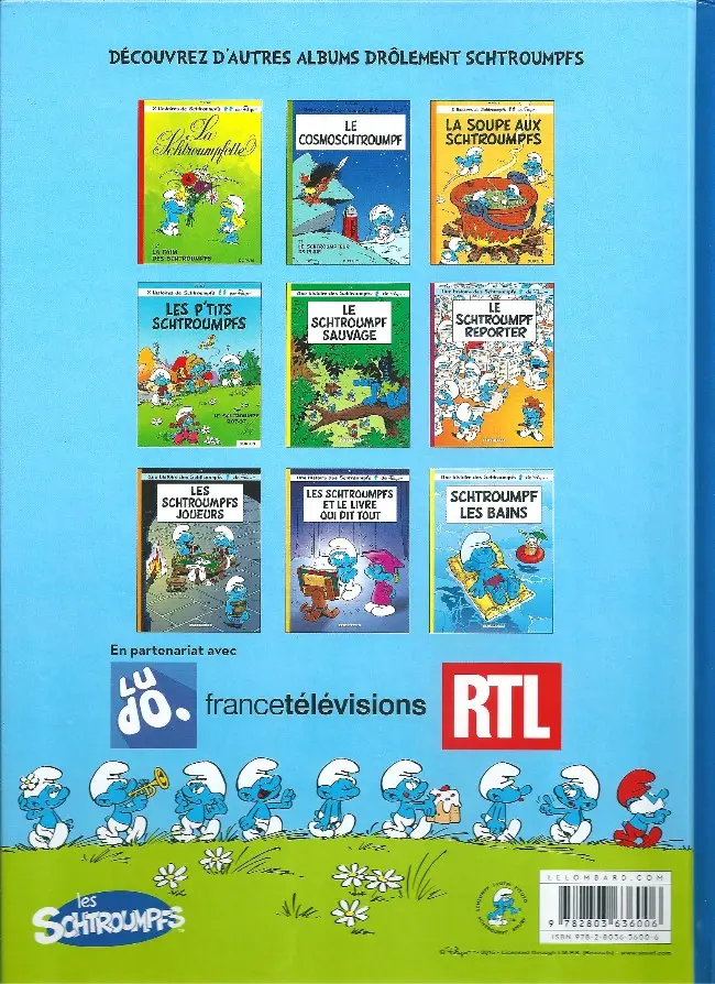 Verso de l'album Les Schtroumpfs Tome 30 Les Schtroumpfs de l'ordre