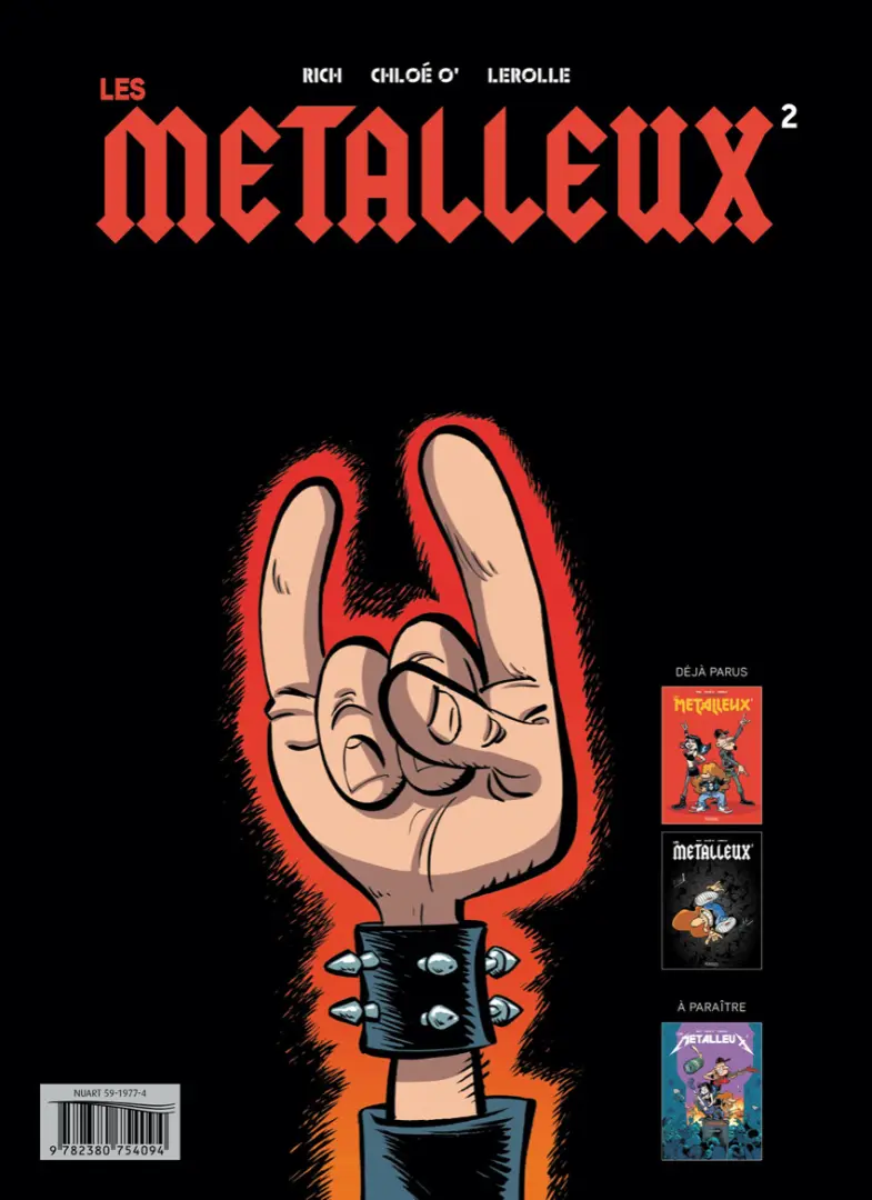 Verso de l'album Les métalleux 2
