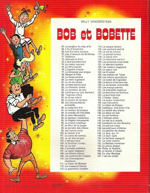 Verso de l'album Bob et Bobette Tome 84 Le ravisseur de voix