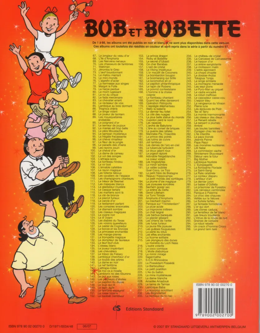 Verso de l'album Bob et Bobette Tome 118 Le cercle d'or