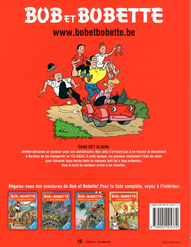 Verso de l'album Bob et Bobette Tome 183 Joli tambour