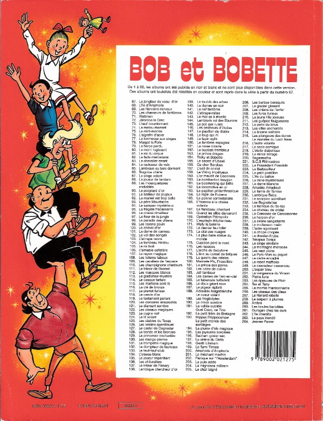 Verso de l'album Bob et Bobette Tome 230 Lambique Baba