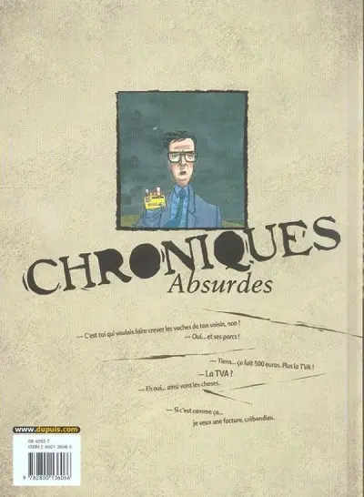 Verso de l'album Chroniques absurdes Tome 2 Un monde de brutes