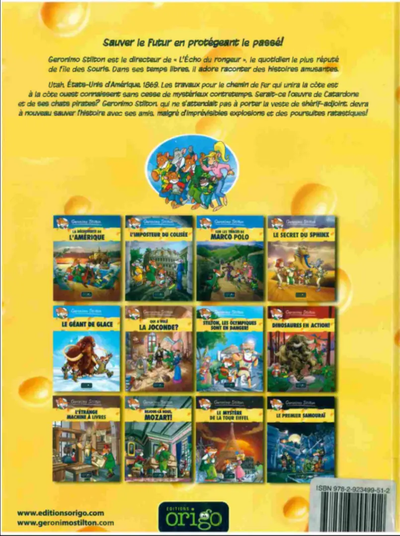 Verso de l'album Geronimo Stilton Tome 13 Le train le plus rapide du Far West