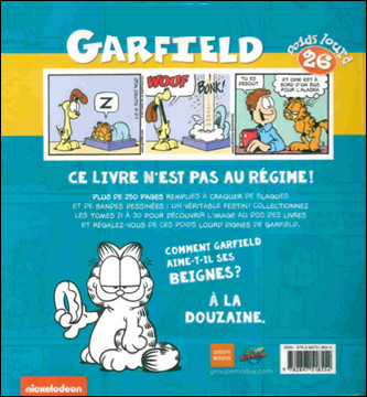 Verso de l'album Garfield #26 Poids lourd