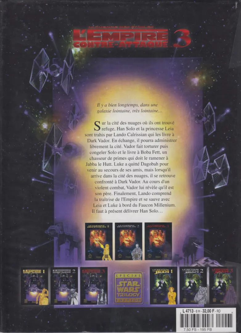 Verso de l'album Star Wars - Albums BD - Photo Tome 6 L'Empire Contre-Attaque 3