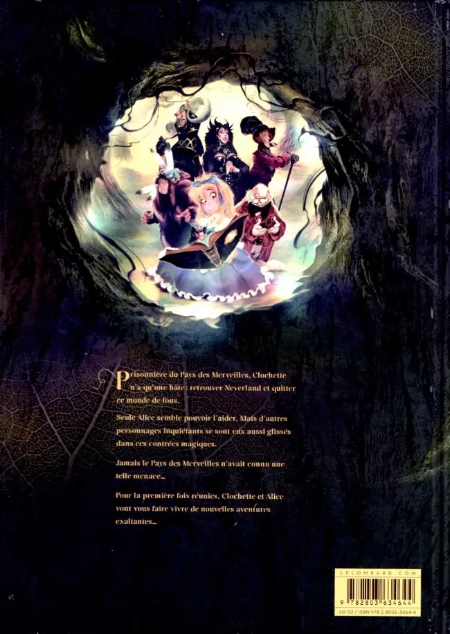 Verso de l'album Clochette au Pays des Merveilles Tome 1