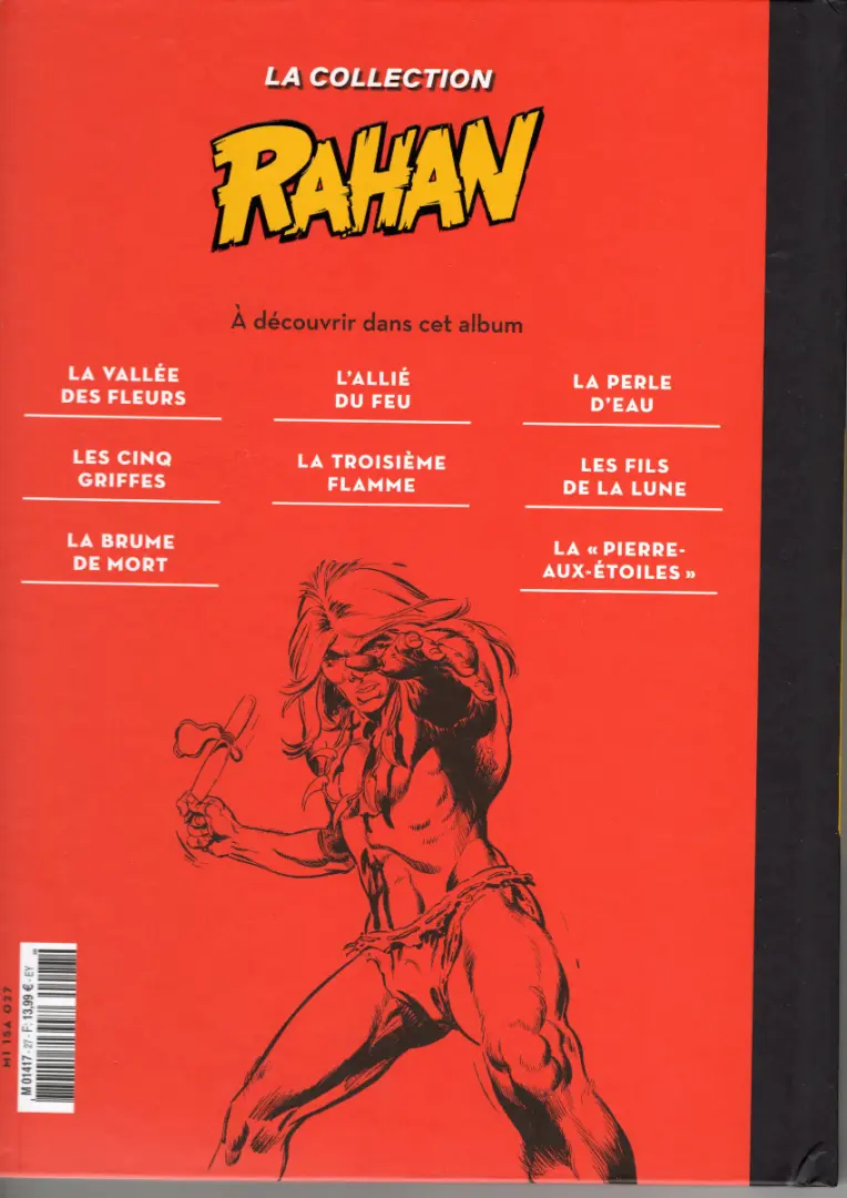 Verso de l'album Rahan La Collection (Hachette) Tome 27