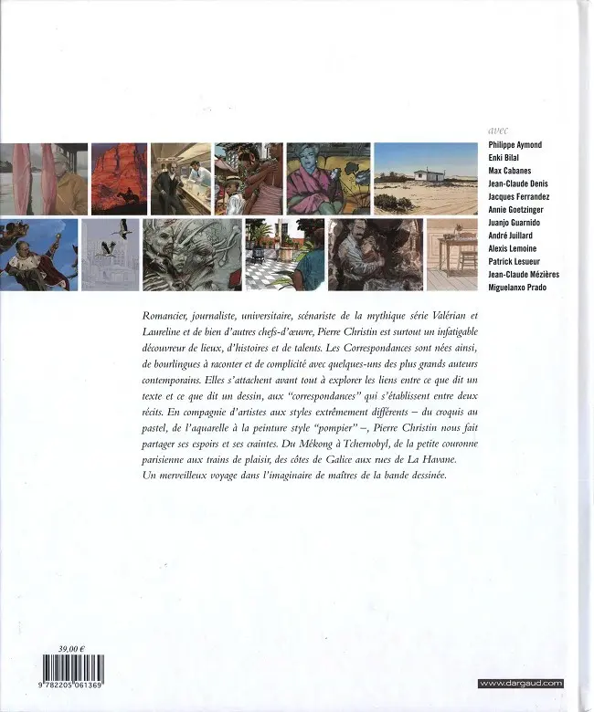 Verso de l'album Les Correspondances de Pierre Christin