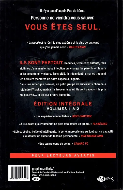 Verso de l'album Crossed Intégrale