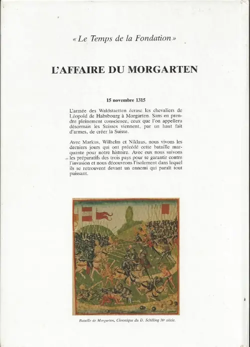 Verso de l'album L'Épopée helvète Tome 3 Le Temps de la Fondation - L'Affaire du Morgarten