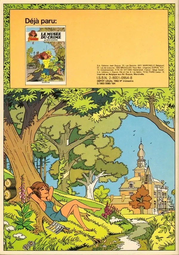 Verso de l'album Franka Dupuis Tome 2 L'œuvre d'art
