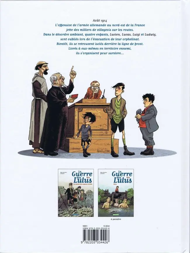 Verso de l'album La Guerre des Lulus Tome 1 1914 - La maison des enfants trouvés