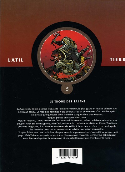 Verso de l'album Les Guerriers Tome 5 Le trône des Salens