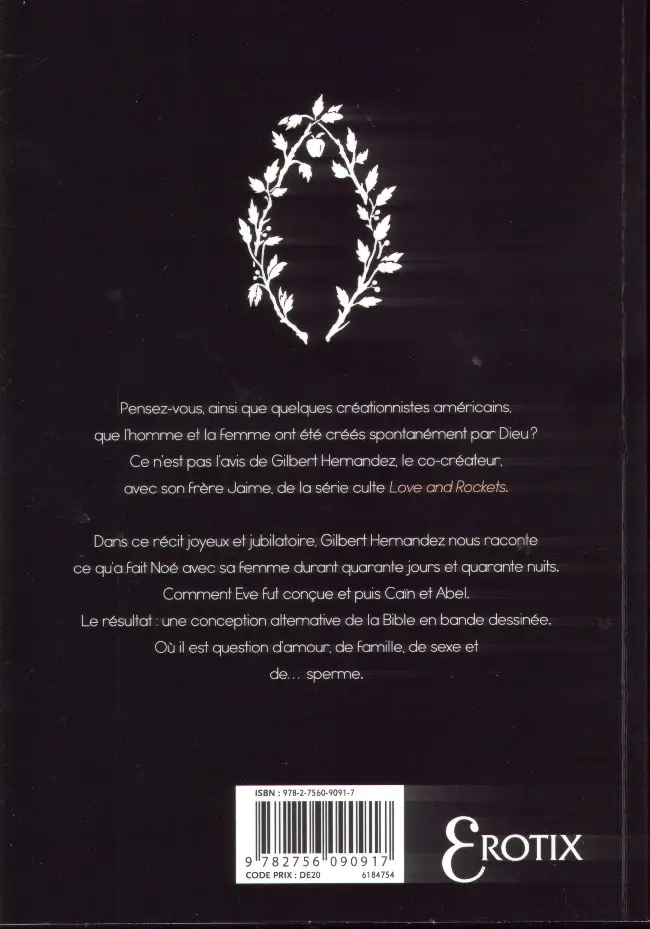 Verso de l'album Jardin d'Eden