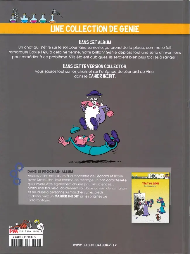 Verso de l'album La Collection Léonard Tome 3 Le génie donne sa langue au chat