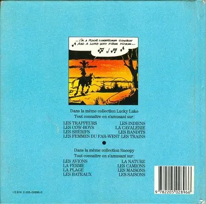 Verso de l'album Lucky Luke Tout connaître en s'amusant sur : Les trains du far west