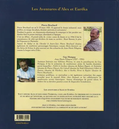 Verso de l'album Alex et Eurêka (et l'Inspecteur Lestaque) Tome 4 Opération Furet