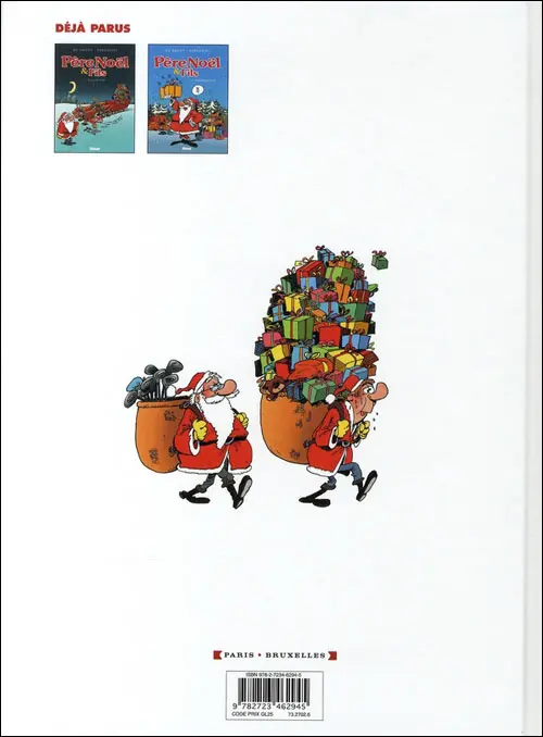 Verso de l'album Père Noël & Fils Tome 3 Décompte de Noël